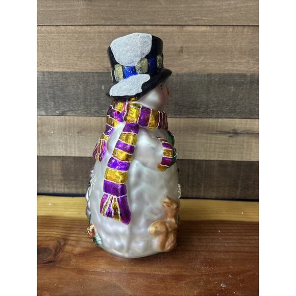VTG 2004 Thomas Pacconi Classics Snowman Glass Figurine 13” Tall -no Base - Picture 4 of 5